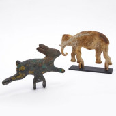 CAST IRON ELEPHANT AND RABBIT