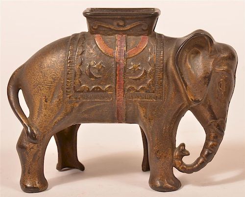 CAST IRON ELEPHANT WITH HOWDAH
