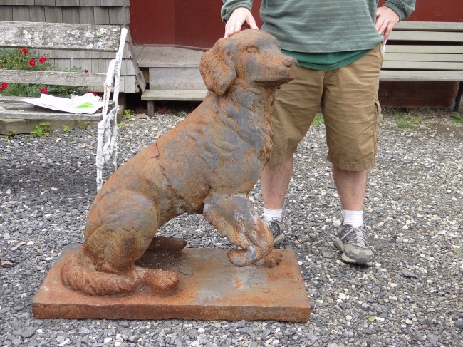 Cast iron entrance dog. 32 1/2''
