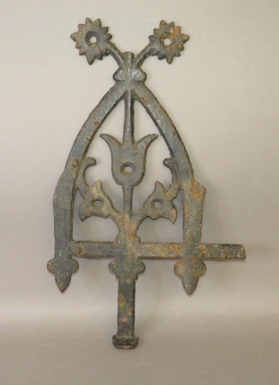 CAST IRON FIGURAL CELLAR WINDOW
