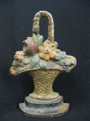 Cast Iron Figural Doorstop basket