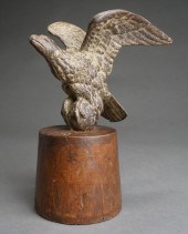CAST IRON FIGURE OF PERCHED EA