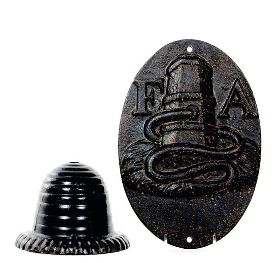 Cast-iron fire insurance mark and