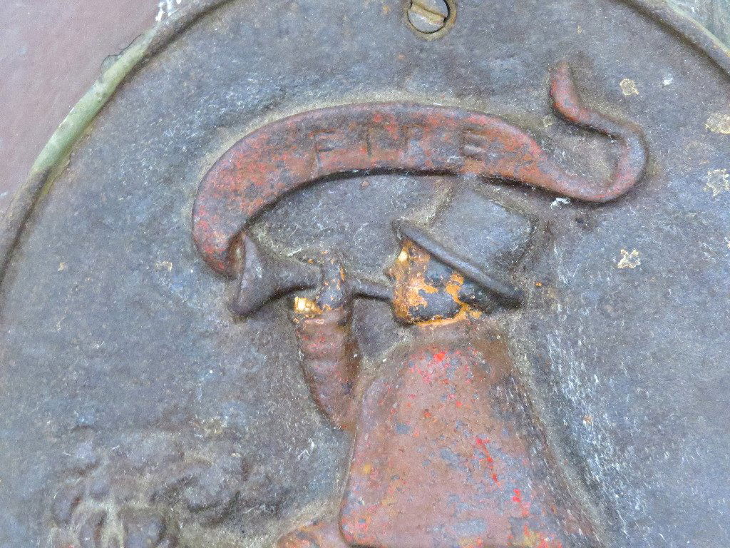CAST IRON FIRE MARK - FIREMEN'S
