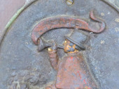 CAST IRON FIRE MARK - FIREMEN'