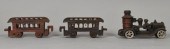 CAST IRON FIRE PUMPER AND TRAI