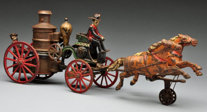 Cast Iron Fire Pumper Horse-Drawn