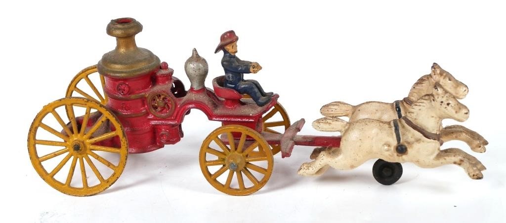 CAST IRON FIRE WAGON TOYMid 20th