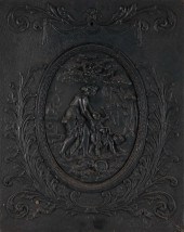 CAST IRON FIREBACK 19TH CENTUR