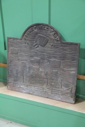 CAST IRON FIREBACK.  American.
