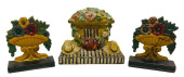 CAST IRON FLORAL DOOR STOP + B
