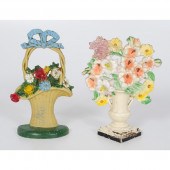 Cast Iron Flower Basket Doorst