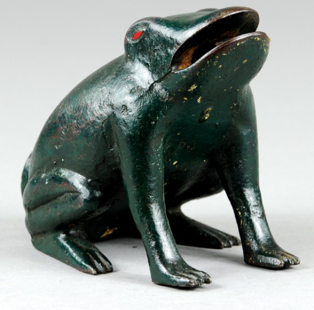 CAST IRON FROG SPRINKLER Figural