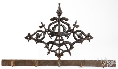 CAST IRON GAME RACK, 19TH/20TH