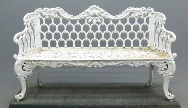 Cast iron garden bench. 62'' W 16