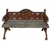 CAST IRON GARDEN BENCHthe back