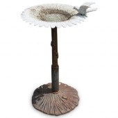 CAST IRON GARDEN BIRD BATHDESC