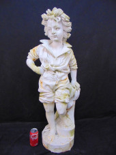 CAST IRON GARDEN FIGURE OF A B