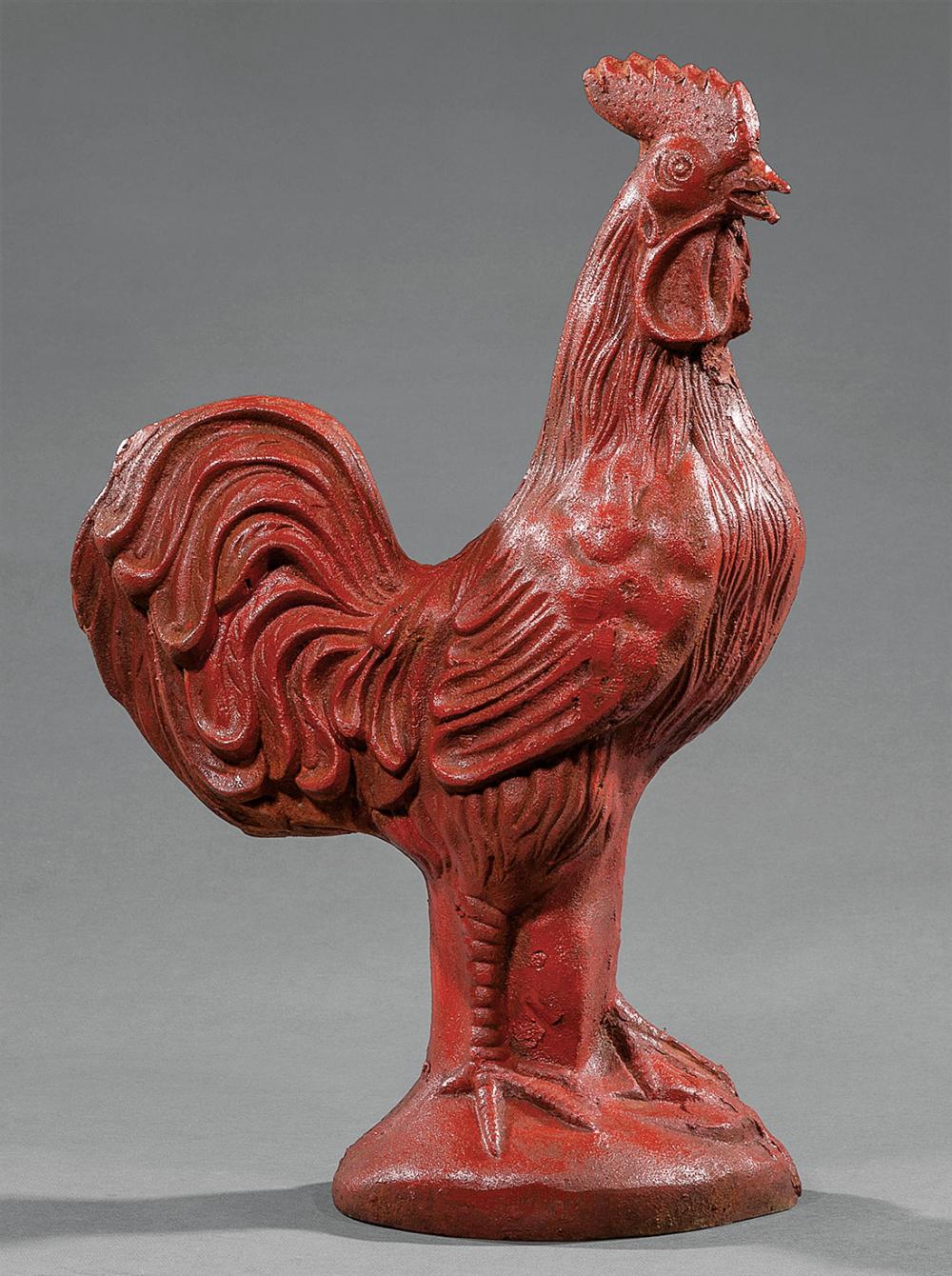 CAST IRON GARDEN FIGURE OF A