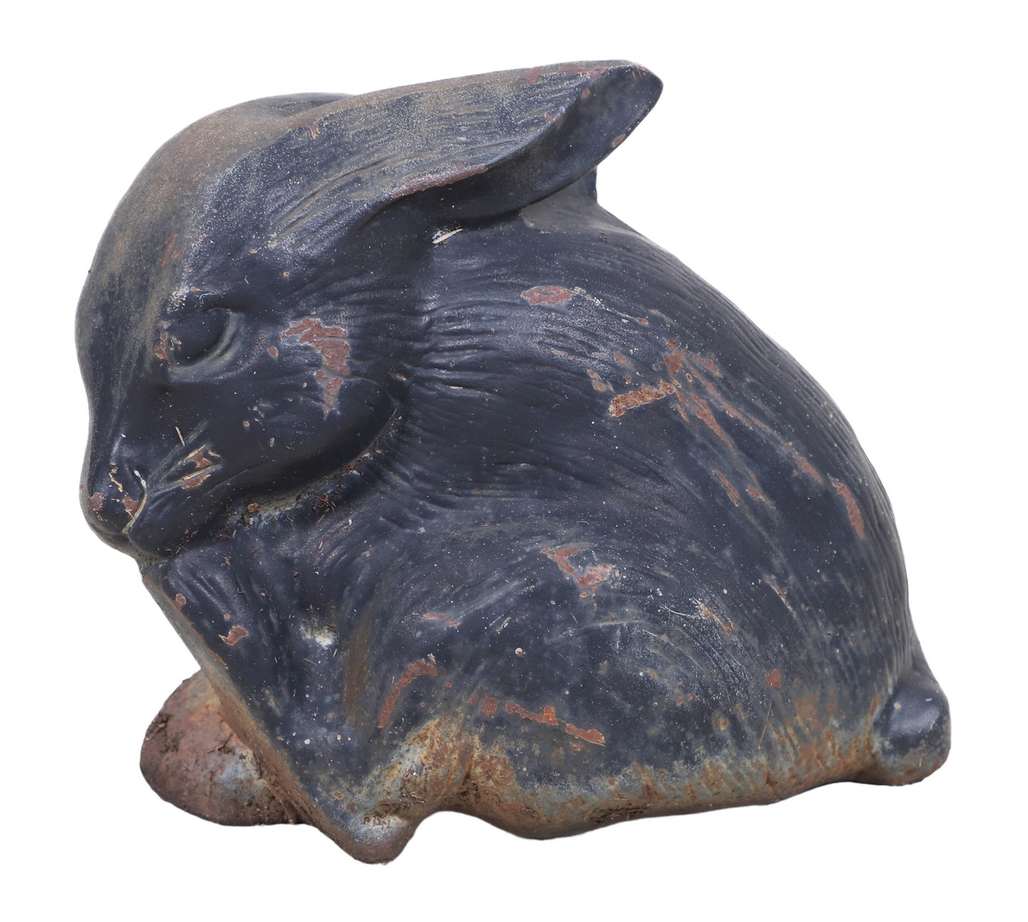 Cast iron garden statue of a bunny,