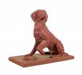CAST IRON GARDEN STATUE OF AN