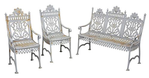 CAST IRON GARDEN SUITEearly 20th