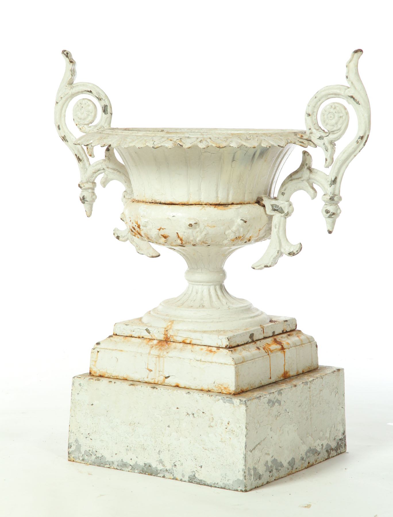 CAST IRON GARDEN URN.  American 