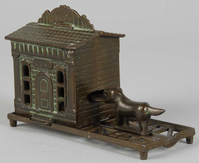 Cast Iron Gem Bank Mechanical Bank.