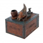 CAST IRON GNOME TOBACCO BOX La