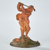 CAST IRON GOLFER DOORSTOPIn ex