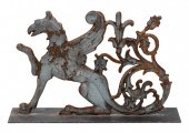 CAST IRON GRIFFIN GARDEN ORNAM
