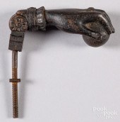 CAST IRON HAND DOOR KNOCKER, 1