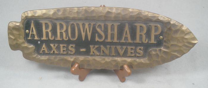 Cast iron hanging advertising
