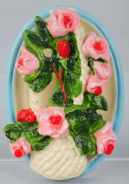 Cast Iron Hanging Basket of Roses