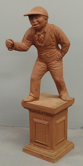 Cast iron hollow body lawn jockey