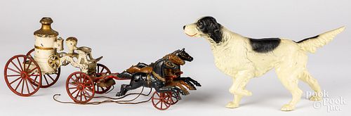 CAST IRON HORSE DRAWN FIRE