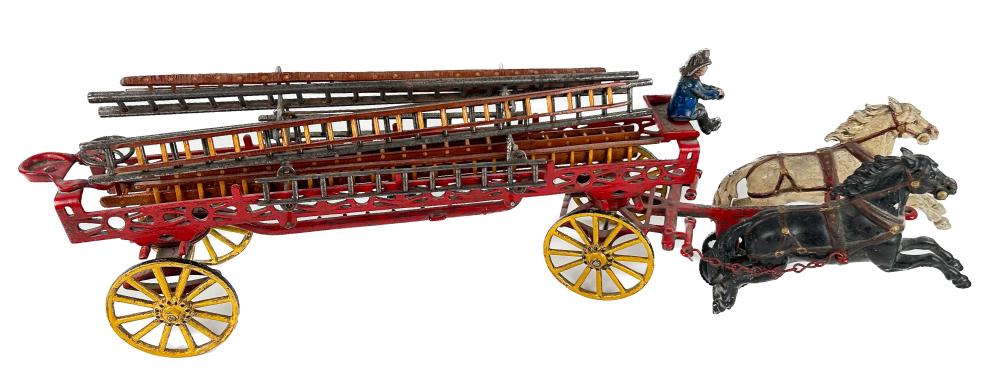 CAST IRON HORSE-DRAWN LADDER
