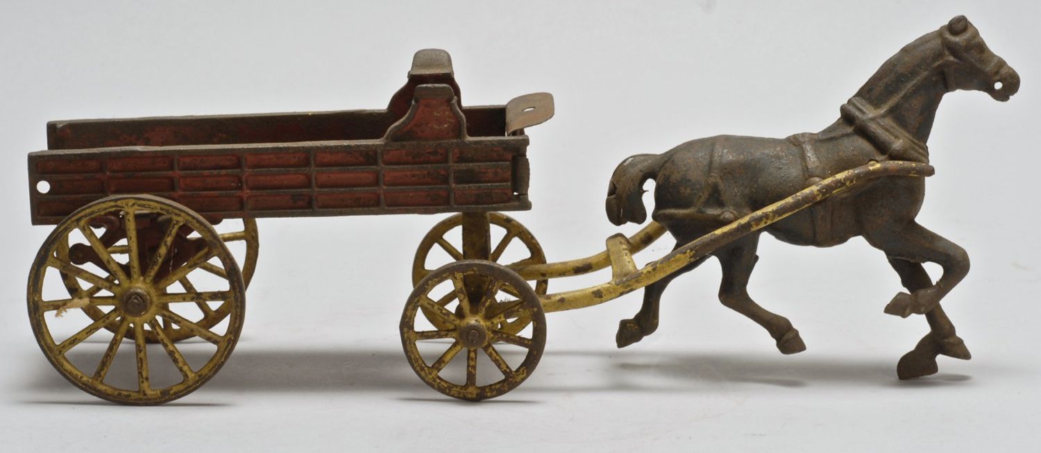 CAST IRON HORSE-DRAWN PULL