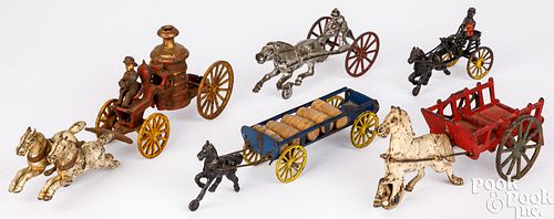 CAST IRON HORSE DRAWN WAGONSCast