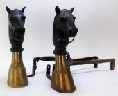 CAST IRON HORSE HEAD BRASS HIT