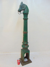 CAST IRON HORSE HITCHING POST,
