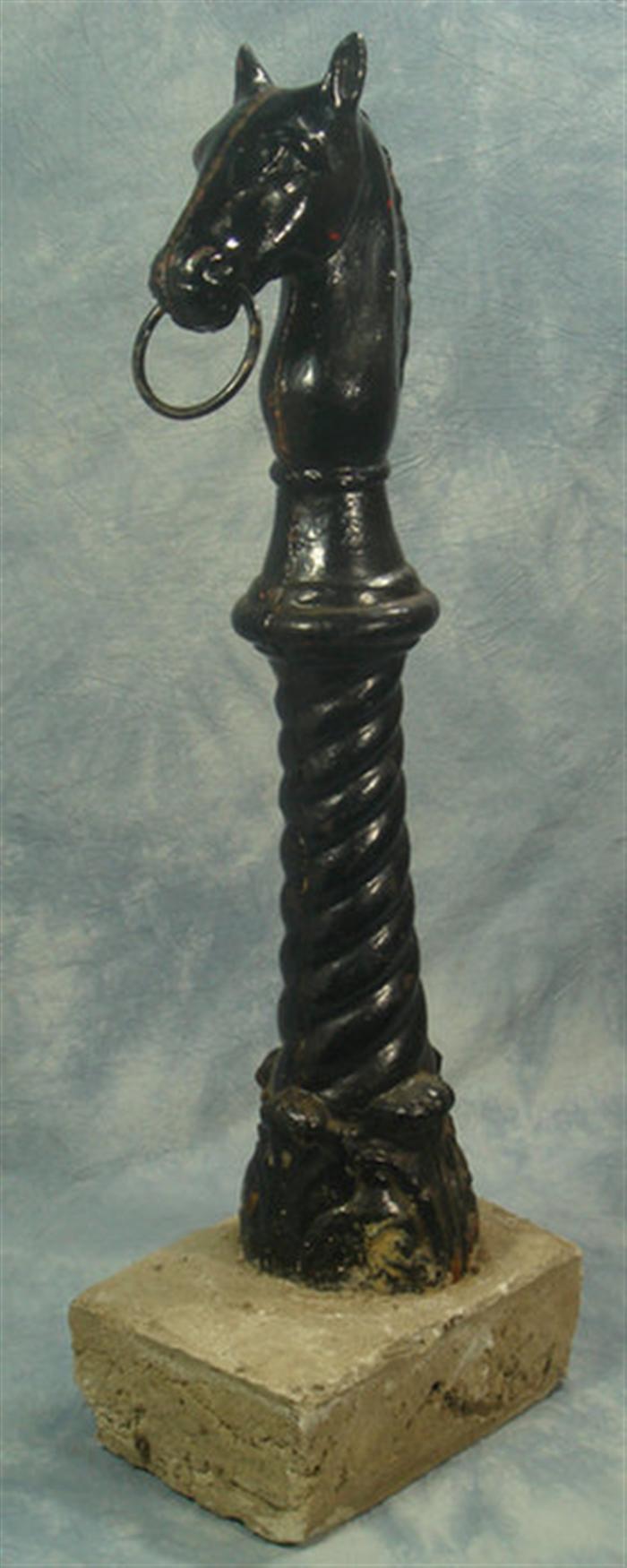 Cast iron horsehead hitching