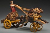 Cast Iron Hubley Chariot Horse