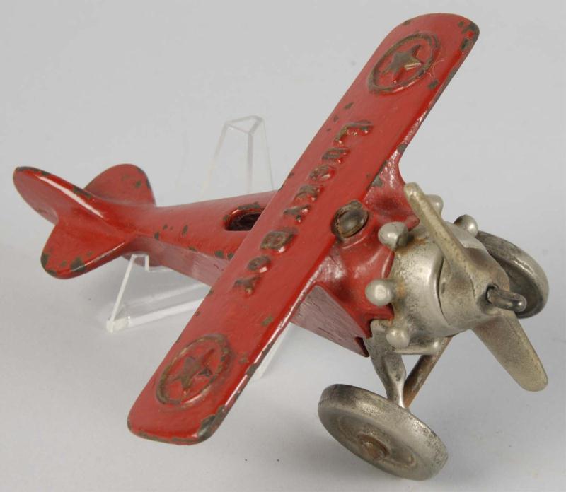 Cast Iron Hubley Lucky Boy Airplane