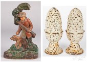 CAST IRON HUNTER DOORSTOP, ETC