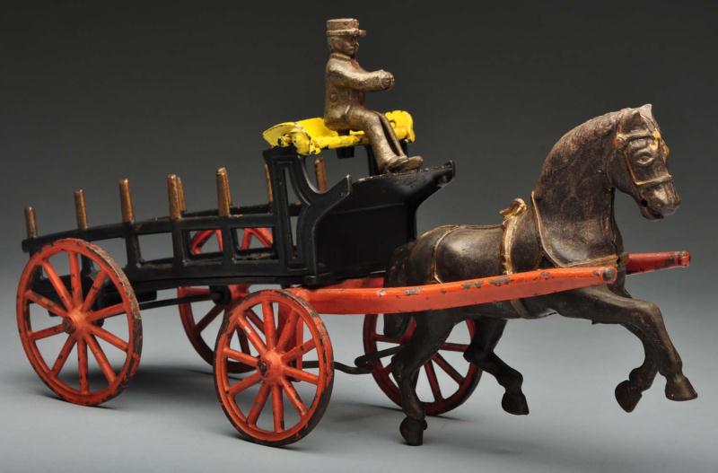 Cast Iron Ives Balancing Horse Dray