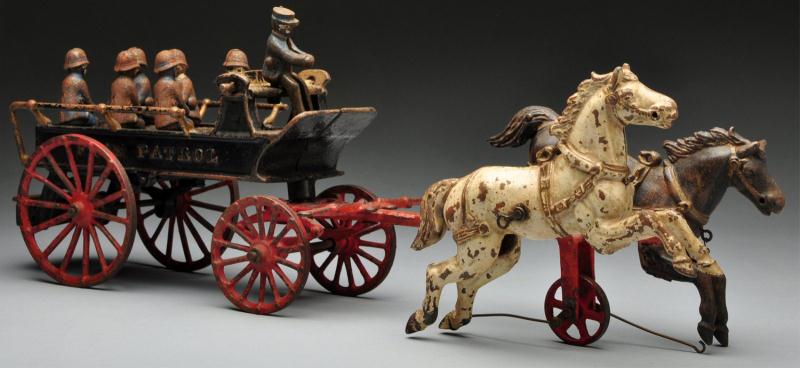 Cast Iron Ives Fire Patrol Wagon