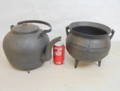 CAST IRON KETTLE & POT, POT HA