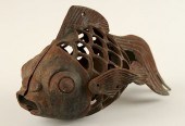 CAST IRON KOI FISH CANDLE SHAD