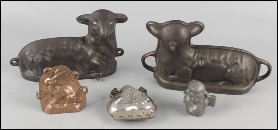 CAST IRON LAMB MOLD. Together